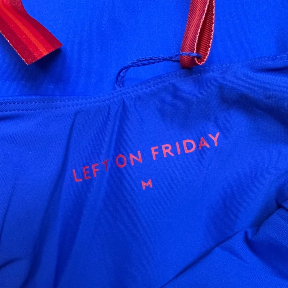 Left on Friday Sunday One-Piece Swimsuit First Place Blue